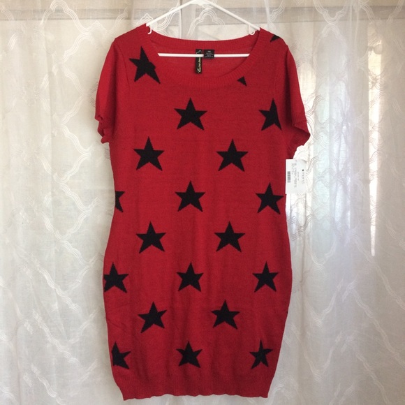 macy's red sweater dress